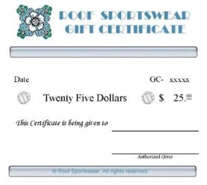 GIFT CERTIFICATES