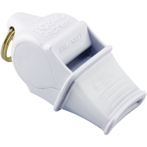 Fox40 SONIK White Whistle with White Breakaway Lanyard