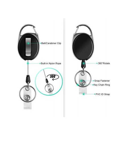 BELT CLIP w/ Retractable Reel for Electronic Whistles – Roof Sportswear